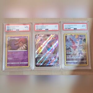 3 PSA GRADED POKEMON CARDS| GENGAR |  ESPEON V MAX  |   LA TIAS |